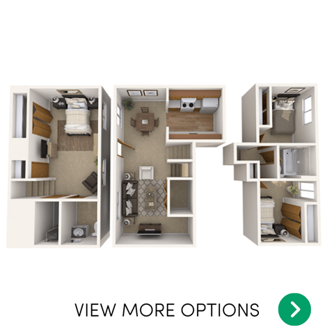 Floor plan for 3 beds, 1.5 baths, 1200 sqft